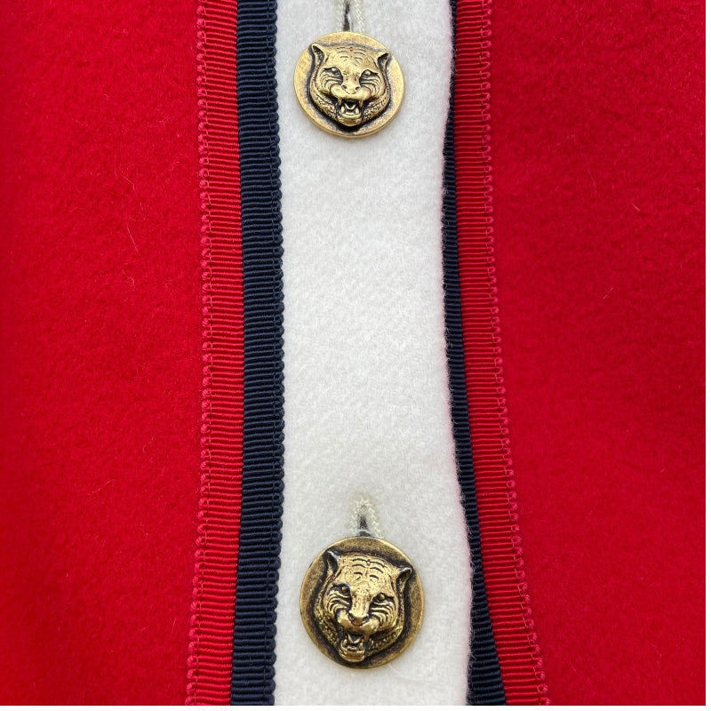 グッチ GUCCI ノーカラーロングコート 569221 レッド 羊毛 レディース その他アウター