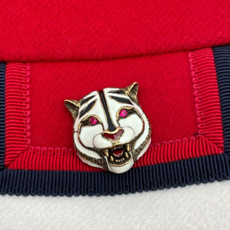 グッチ GUCCI ノーカラーロングコート 569221 レッド 羊毛 レディース その他アウター