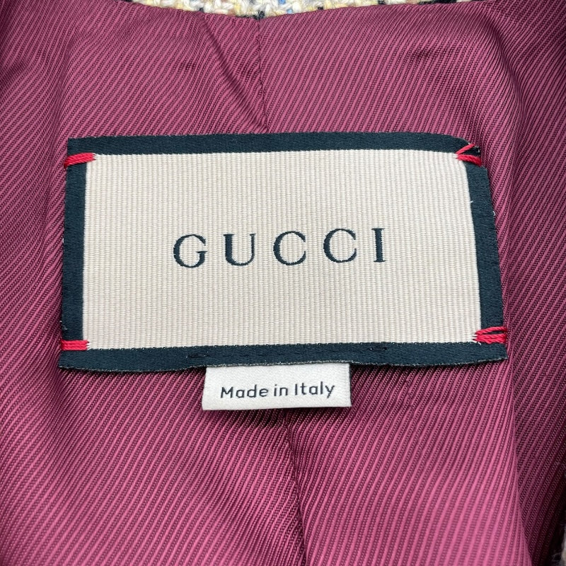 グッチ GUCCI GGベルベットロングコート 643302 ベージュ ウール  