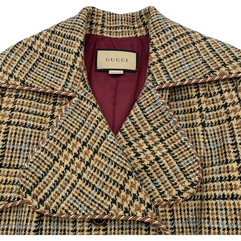 グッチ GUCCI GGベルベットロングコート 643302 ベージュ ウール  