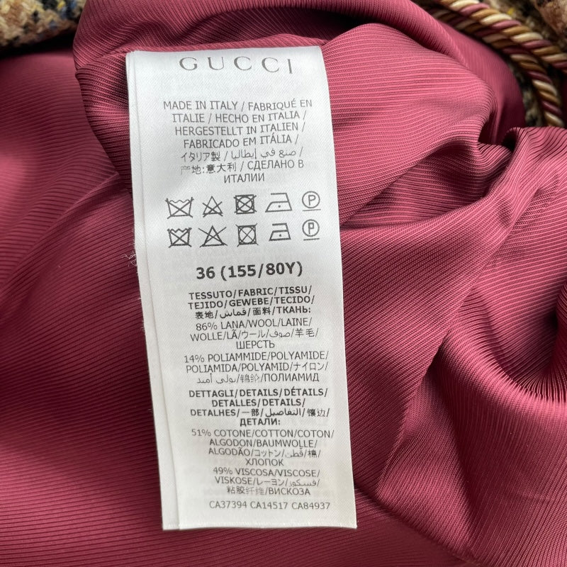 グッチ GUCCI GGベルベットロングコート 643302 ベージュ ウール  