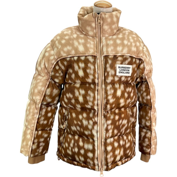バーバリーロンドン BURBERRY LONDON バンビ柄ダウンジャケット 8022831 ブラウン ポリエステル レディース ダウンジャケット