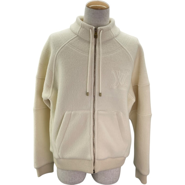 ルイ・ヴィトン LOUIS VUITTON LVロゴウールブルゾン HSY10W ホワイト ウール メンズ ブルゾン