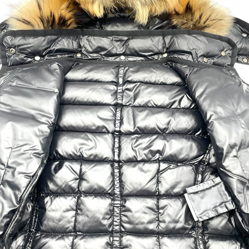 モンクレール MONCLER ARMOISE ファーダウンジャケット D20934531015 ブラック ナイロン レディース ダウンジャケット