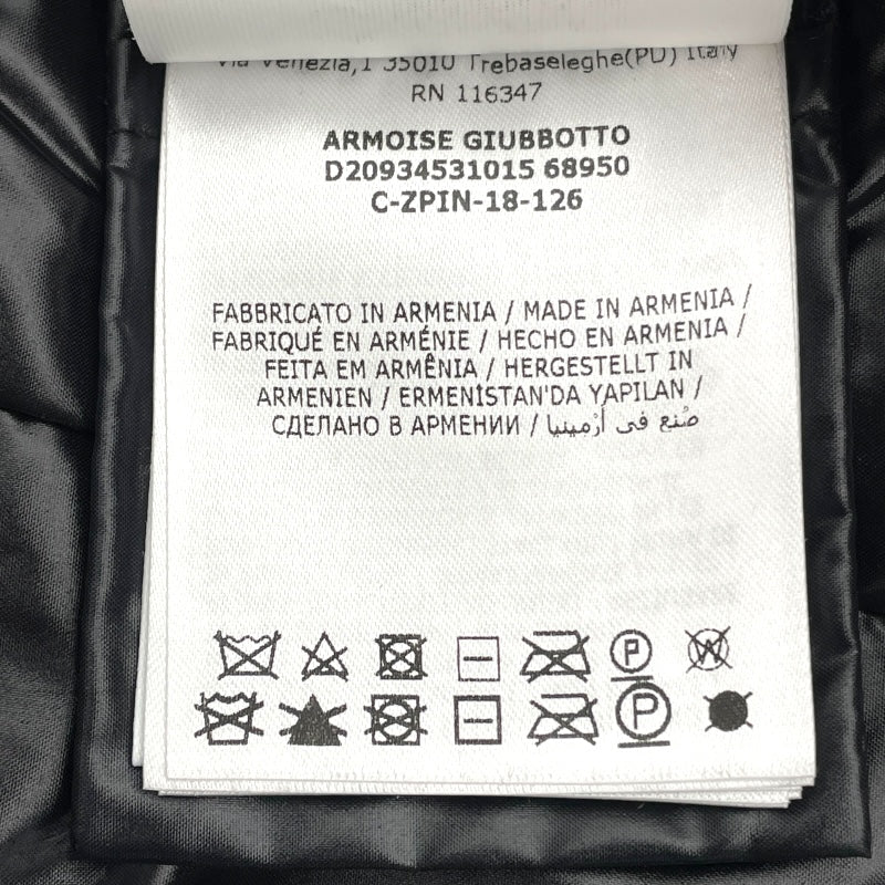 モンクレール MONCLER ARMOISE ファーダウンジャケット D20934531015 ブラック ナイロン レディース ダウンジャケット