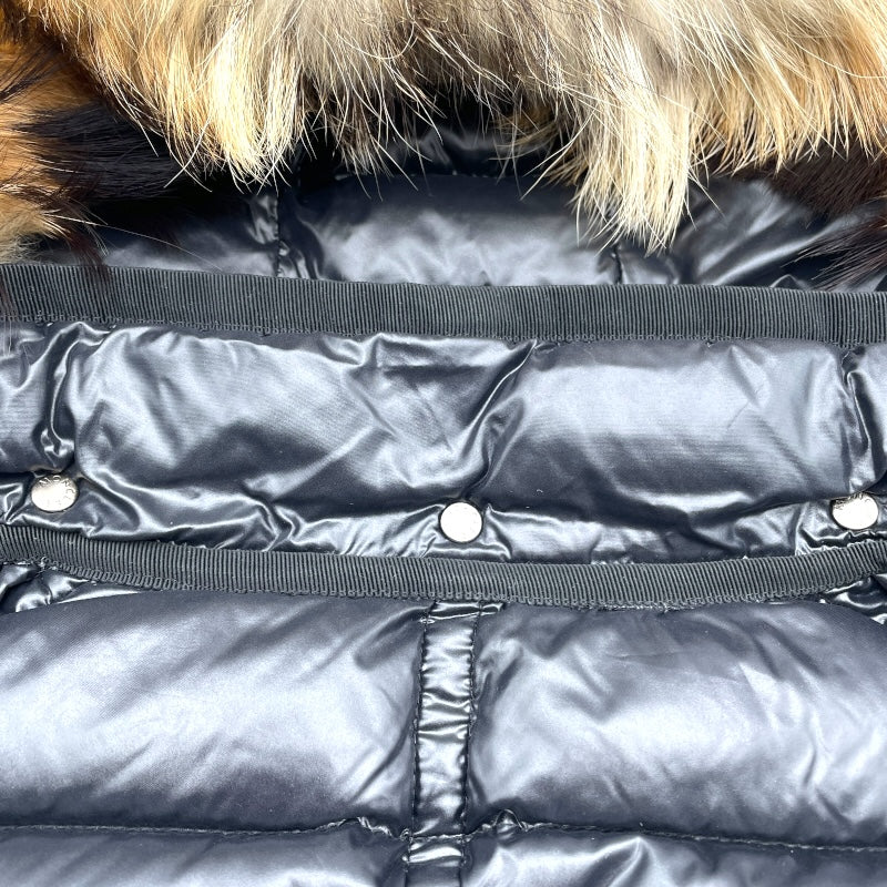 モンクレール MONCLER ARMOISE ファーダウンジャケット D20934531015 ブラック ナイロン レディース ダウンジャケット