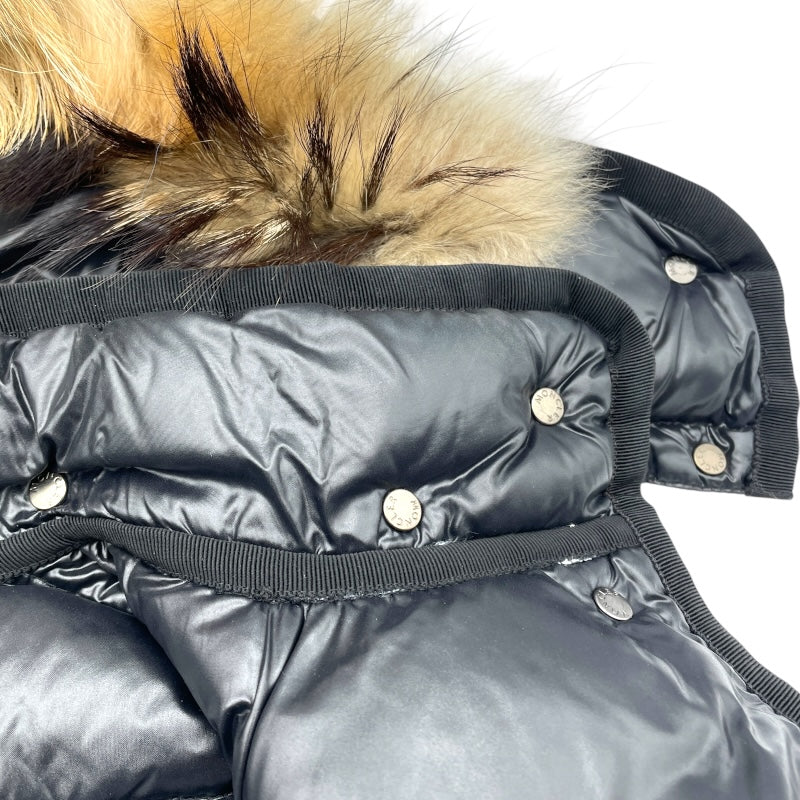 モンクレール MONCLER ARMOISE ファーダウンジャケット D20934531015 ブラック ナイロン レディース ダウンジャケット