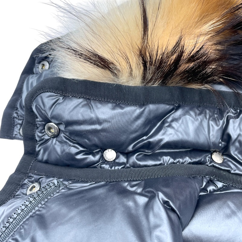 モンクレール MONCLER ARMOISE ファーダウンジャケット D20934531015 ブラック ナイロン レディース ダウンジャケット