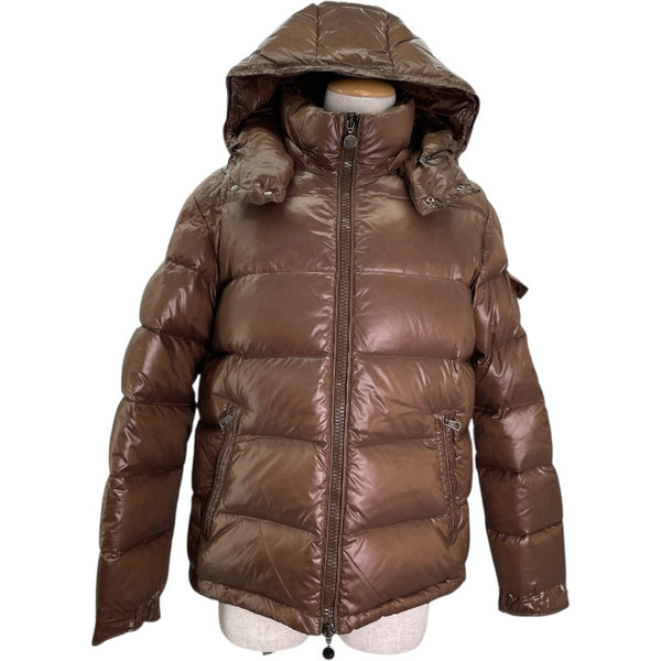 モンクレール MONCLER MAYAダウンジャケット 220914036605　68950 ブラウン ナイロン メンズ ダウンジャケット