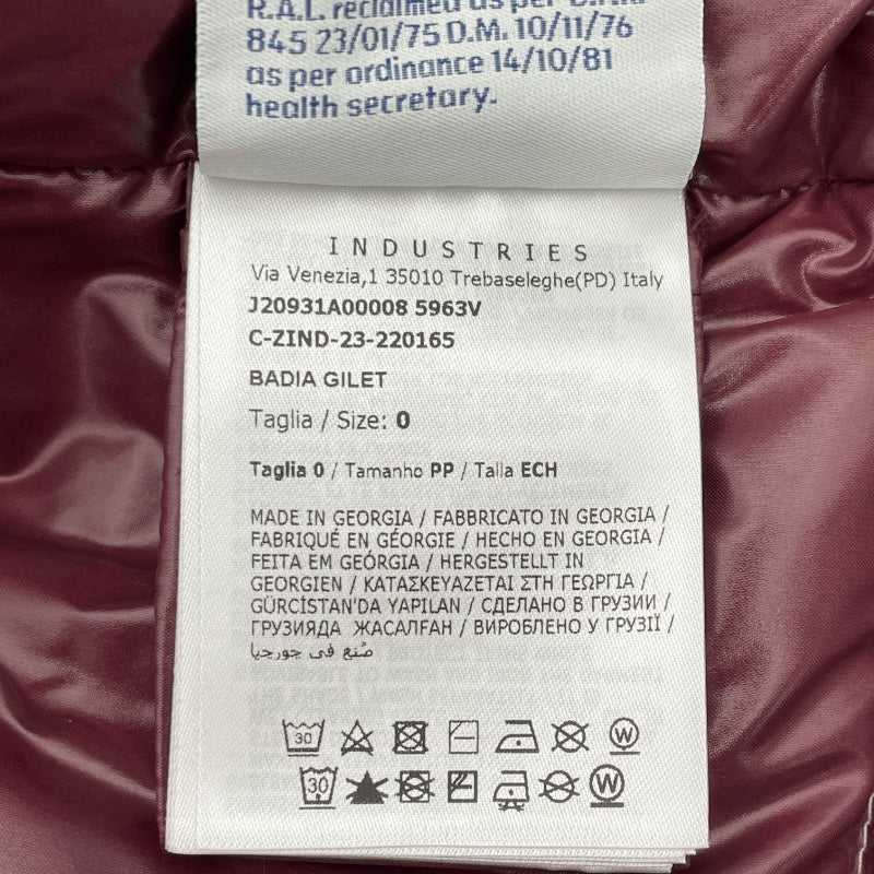 モンクレール MONCLER BADIA　ダウンベスト J20931A00008 5963V ピンク ナイロン レディース ダウンベスト