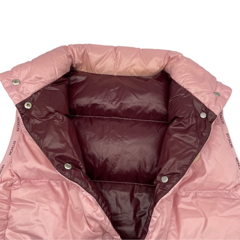 モンクレール MONCLER BADIA　ダウンベスト J20931A00008 5963V ピンク ナイロン レディース ダウンベスト