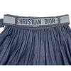 クリスチャン・ディオール Christian Dior ロゴベルトデニムロングスカート 312J36A3517 ブルー コットン レディース ロングスカート