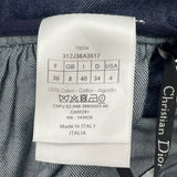 クリスチャン・ディオール Christian Dior ロゴベルトデニムロングスカート 312J36A3517 ブルー コットン レディース ロングスカート