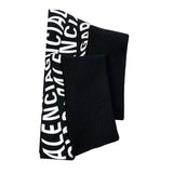 バレンシアガ BALENCIAGA ロゴプリント総柄カットソー 583114 ブラック コットン ユニセックス 長袖シャツ