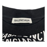 バレンシアガ BALENCIAGA ロゴプリント総柄カットソー 583114 ブラック コットン ユニセックス 長袖シャツ