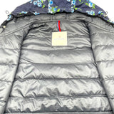 モンクレール MONCLER RAIEF 花柄ライトダウンジャケット D10934630705 ネイビー ポリエステル レディース ダウンジャケット