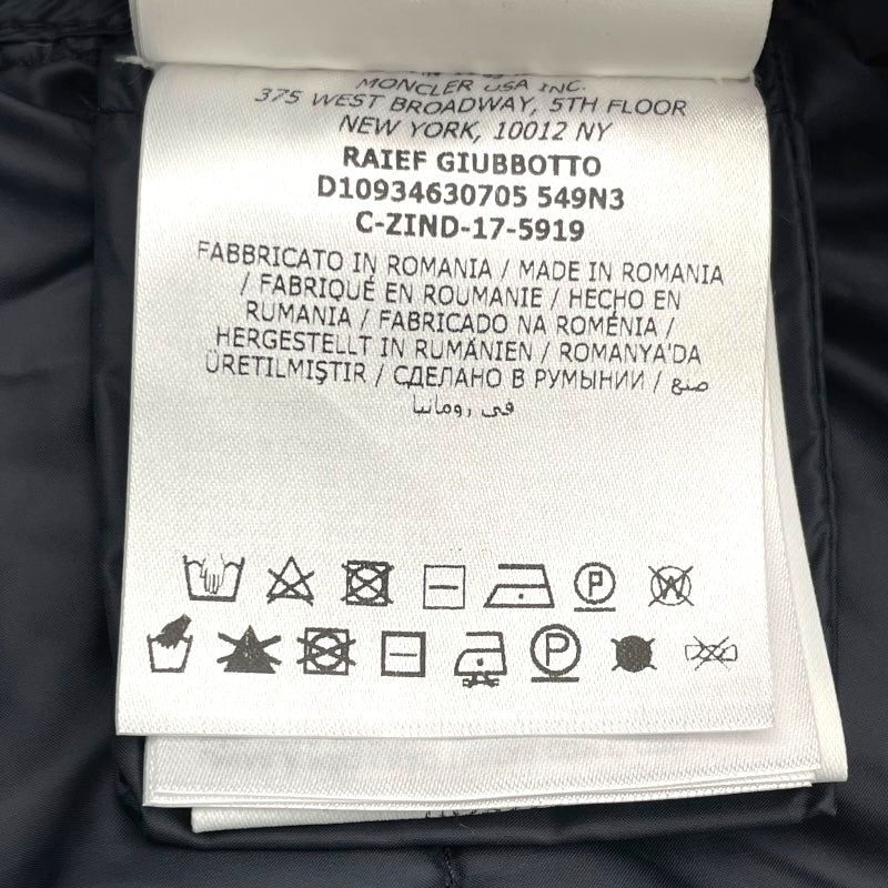 モンクレール MONCLER RAIEF 花柄ライトダウンジャケット D10934630705 ネイビー ポリエステル レディース ダウンジャケット