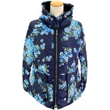 モンクレール MONCLER RAIEF 花柄ライトダウンジャケット D10934630705 ネイビー ポリエステル レディース ダウンジャケット