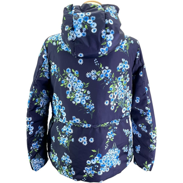 モンクレール MONCLER RAIEF 花柄ライトダウンジャケット D10934630705 ネイビー ポリエステル レディース ダウンジャケット