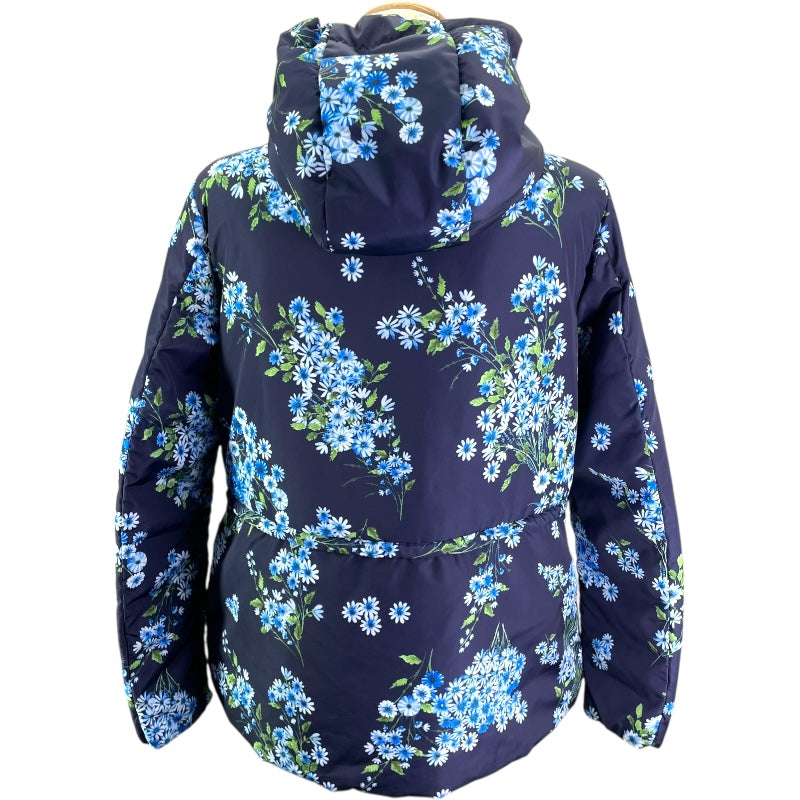 モンクレール MONCLER RAIEF 花柄ライトダウンジャケット D10934630705 ネイビー ポリエステル レディース ダウンジャケット