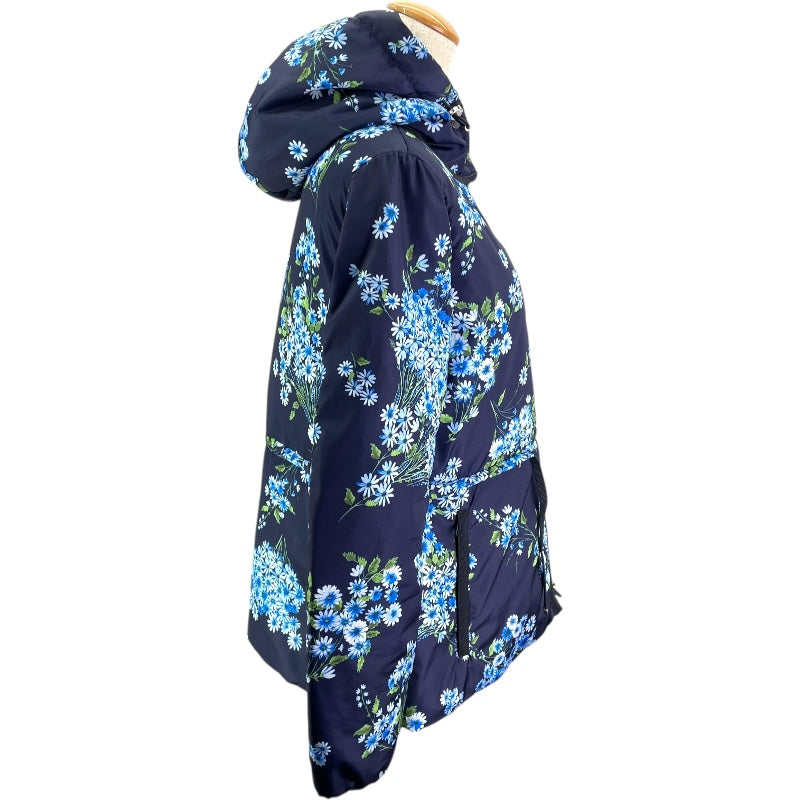 モンクレール MONCLER RAIEF 花柄ライトダウンジャケット D10934630705 ネイビー ポリエステル レディース ダウンジャケット