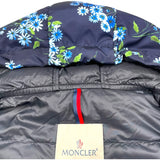 モンクレール MONCLER RAIEF 花柄ライトダウンジャケット D10934630705 ネイビー ポリエステル レディース ダウンジャケット