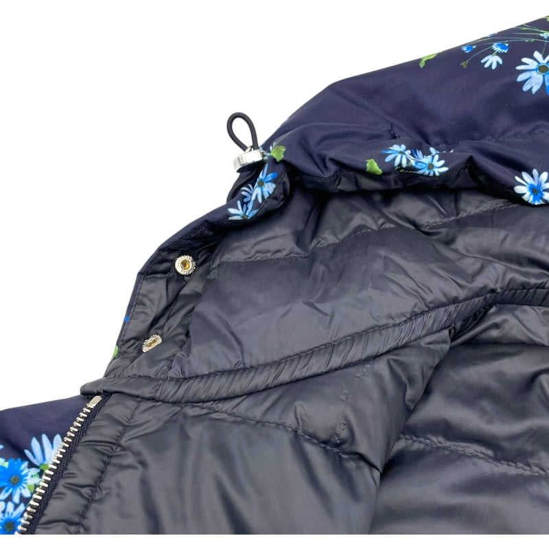 モンクレール MONCLER RAIEF 花柄ライトダウンジャケット D10934630705 ネイビー ポリエステル レディース ダウンジャケット