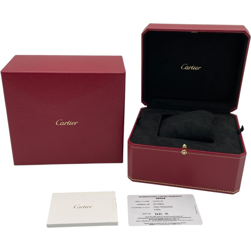 カルティエ Cartier タンクフランセーズ SM W51008Q3 シルバー SS クオーツ レディース 腕時計