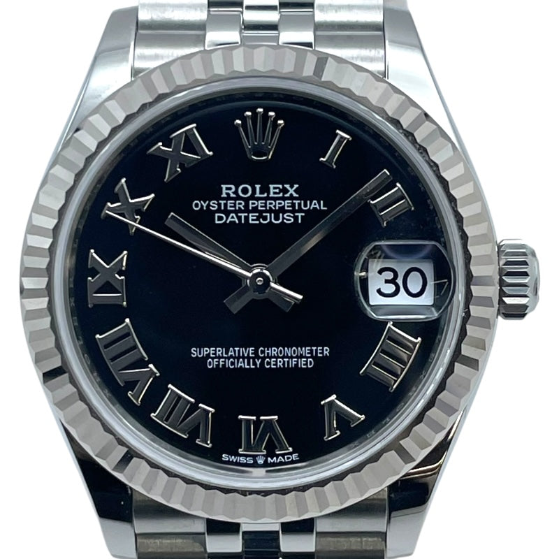 ロレックス ROLEX デイトジャスト 31 278274 ブラック WG/SS 自動巻き ユニセックス 腕時計