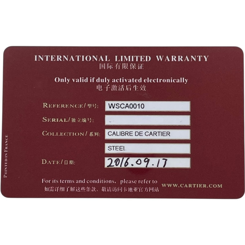 カルティエ Cartier カリブル ドゥ カルティエ ダイバー WSCA0010 ブルー SS 自動巻き メンズ 腕時計