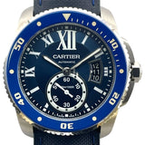カルティエ Cartier カリブル ドゥ カルティエ ダイバー WSCA0010 ブルー SS 自動巻き メンズ 腕時計