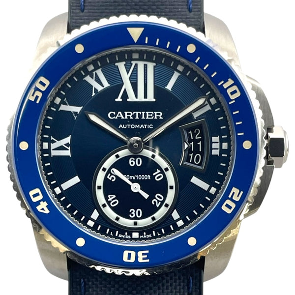 カルティエ Cartier カリブル ドゥ カルティエ ダイバー WSCA0010 ブルー SS 自動巻き メンズ 腕時計