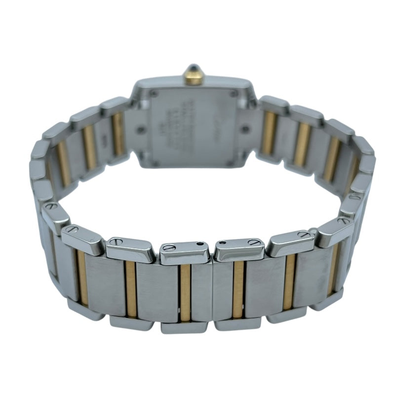 カルティエ 腕時計美品  W51007Q4 白 カルティエ Cartier タンク フランセーズ SM W51007Q4 ホワイト YG/SS