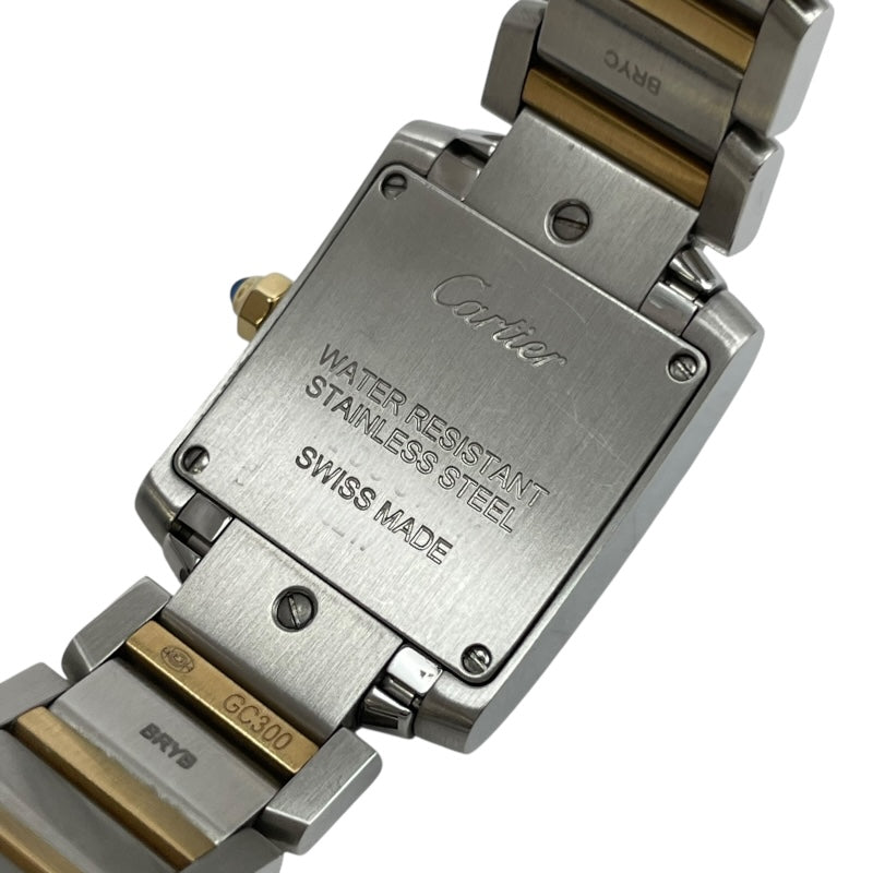 カルティエ 腕時計美品  W51007Q4 白 カルティエ Cartier タンク フランセーズ SM W51007Q4 ホワイト YG/SS