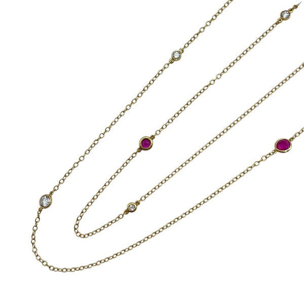 ティファニー TIFFANY＆CO スプリンクルネックレス ゴールド 750 ルビー ジュエリー