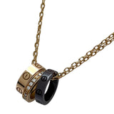 カルティエ Cartier ラブスリーフープダイヤネックレス ピンクゴールド 750/セラミック/ダイヤモンド ジュエリー