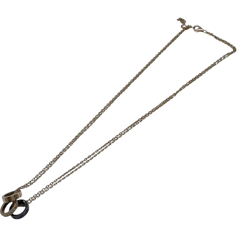 カルティエ Cartier ラブスリーフープダイヤネックレス ピンクゴールド 750/セラミック/ダイヤモンド ジュエリー