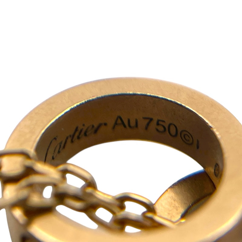 カルティエ Cartier ラブスリーフープダイヤネックレス ピンクゴールド 750/セラミック/ダイヤモンド ジュエリー