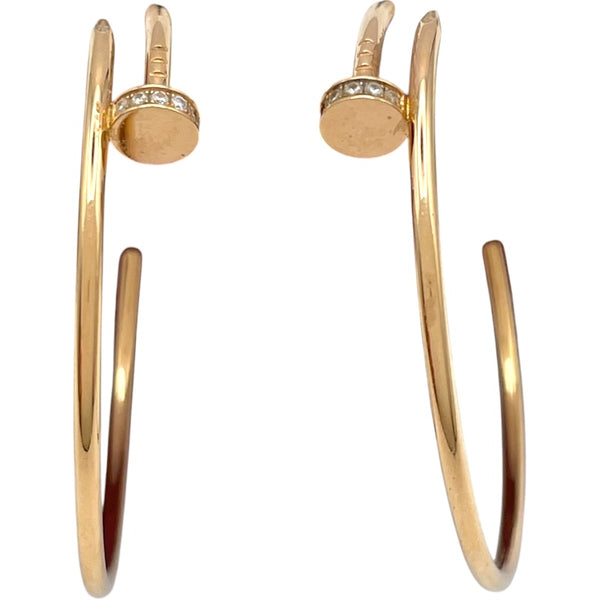 カルティエ Cartier ジュストアンクルピアス ピンクゴールド Au750/ダイヤモンド ジュエリー