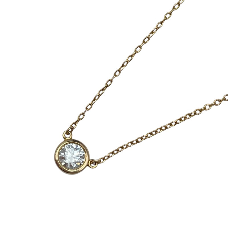 ティファニー TIFFANY＆CO バイザヤードネックレス ピンクゴールド Au750 ジュエリー