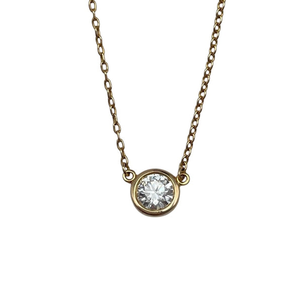 ティファニー TIFFANY＆CO バイザヤードネックレス ピンクゴールド Au750 ジュエリー