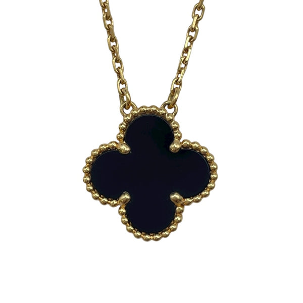 ヴァンクリーフ＆アーペル Van Cleef & Arpels ヴィンテージアルハンブラネックレス ゴールド Au750 オンキス ジュエリー