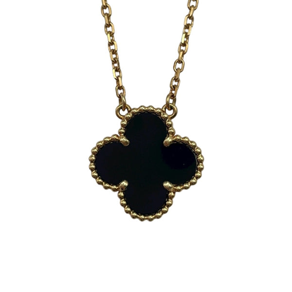 ヴァンクリーフ＆アーペル Van Cleef & Arpels ヴィンテージアルハンブラネックレス ゴールド Au750 オニキス ジュエリー