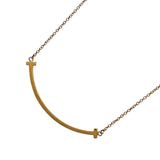 ティファニー TIFFANY＆CO Tスマイルネックレス スモール K18PG ジュエリー