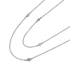 ティファニー TIFFANY＆CO バイザヤード ロングネックレス 9P Pt950 ダイヤモンド ジュエリー