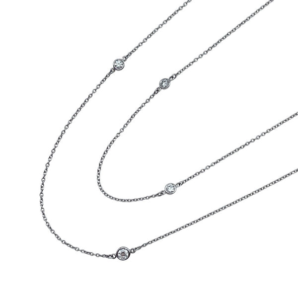 ティファニー TIFFANY＆CO バイザヤード ロングネックレス 9P Pt950