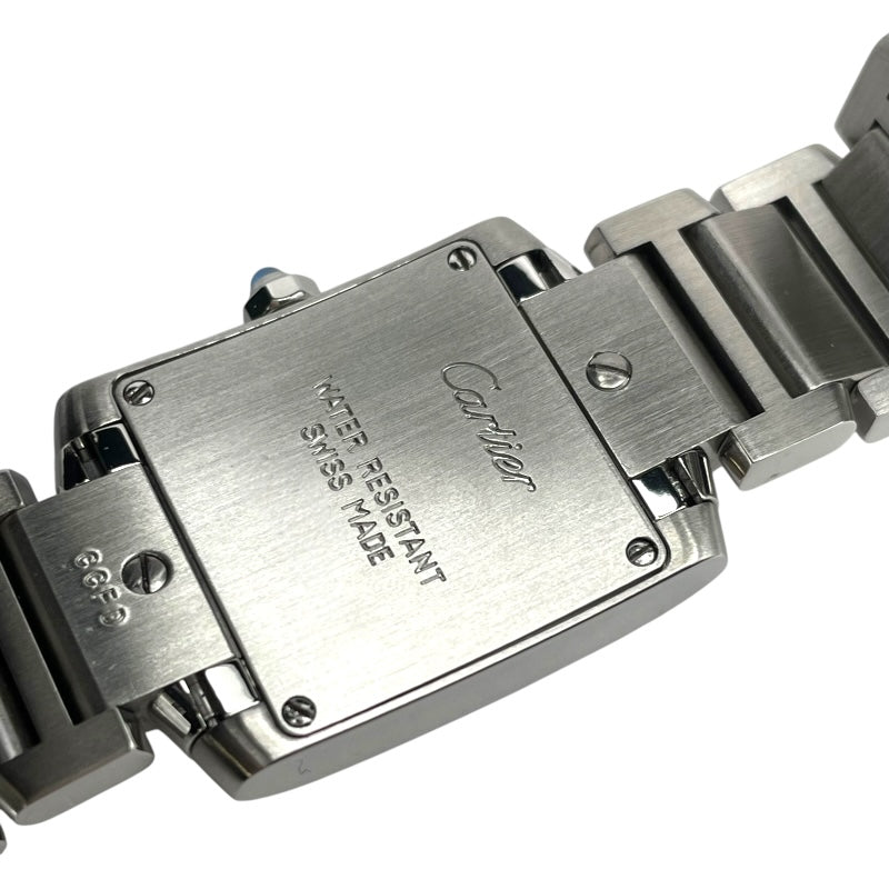 カルティエ Cartier タンクフランセーズSM W51008Q3 ホワイト SS クオーツ レディース 腕時計