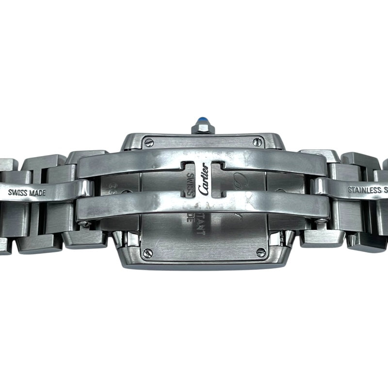 カルティエ Cartier タンクフランセーズSM W51008Q3 ホワイト SS クオーツ レディース 腕時計