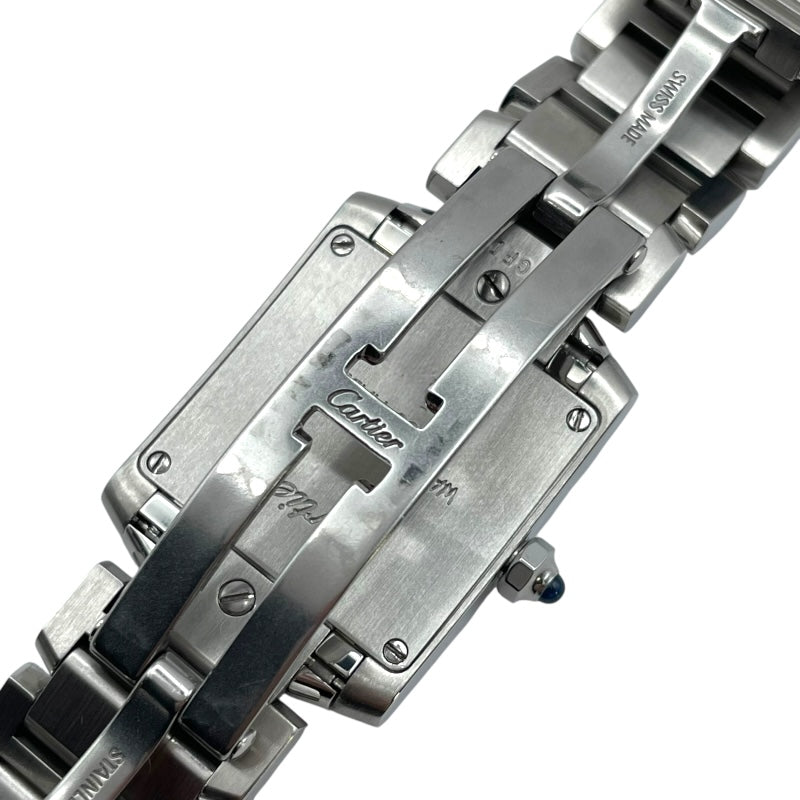 カルティエ Cartier タンクフランセーズSM W51008Q3 ホワイト SS クオーツ レディース 腕時計