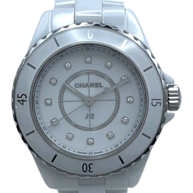 シャネル CHANEL J12 MM H5703 ホワイト セラミック クオーツ